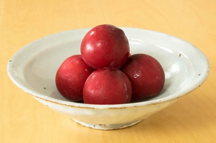 八田亨｜粉引リム鉢(7寸) フルーツにもよく合います。